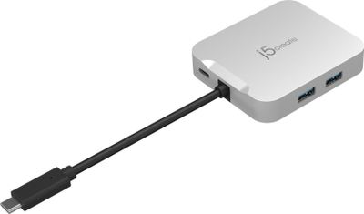 Adapter USB C j5create JCD391 4K60 Elite, PD 86W, plot porta, ngjyrë argjendtë