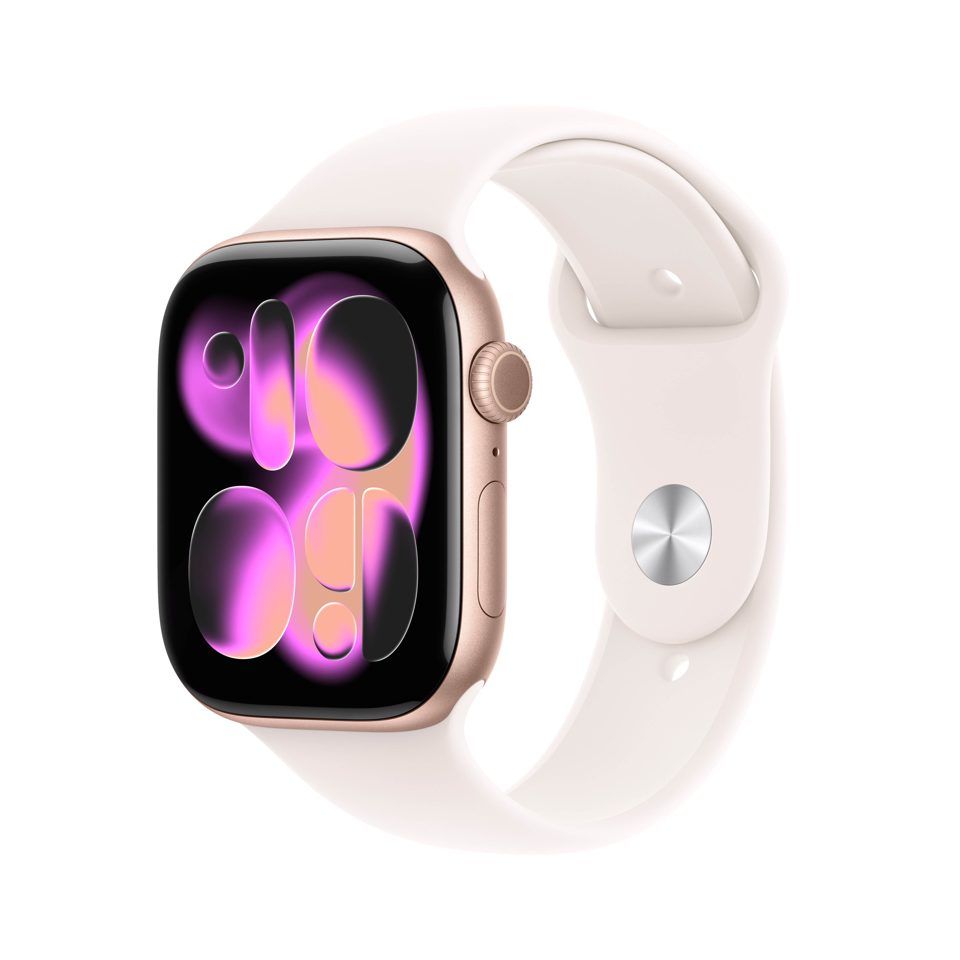 Apple Watch Series 11 GPS 42mm Rose Gold Aluminium Case with Light Blush Sport Band, S/M