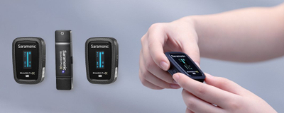Sistem mikrofoni pa tel Saramonic Blink500 ProX B4, 2 kanale, me Lightning për iPhone, i zi