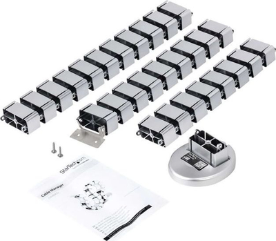 Organizues kabllosh StarTech.com Cable Management Spine, 4 kanale, trup fleksibël, i zi