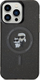Kllëf telefoni Karl Lagerfeld Karl & Choupette, për iPhone 15 Pro Max, MagSafe, i zi
