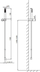 Set dushi muror Cersanit ZEN S951-618, mbajtës pikësor, zorrë 150 cm, gun metal