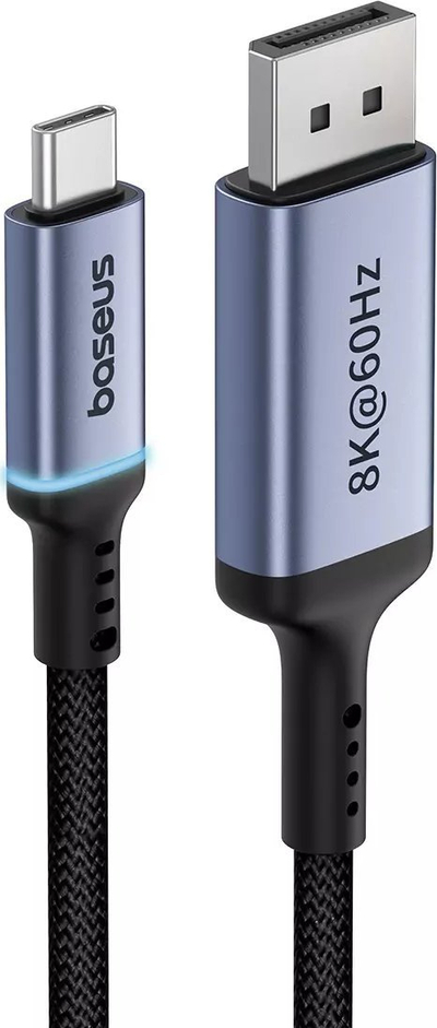 Kabllo Baseus High Definition USB C në DisplayPort, 8K 60Hz, 1.5m, e zezë