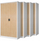 Set dollap zyre metalik JAN H, 4 copë, 90 x 195 cm, antracit dru arre