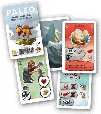 Проширување на игра на маса Lucky Duck Games Paleo Terrifying Birds, 19 карти, за 2 4 играчи, повеќебојно