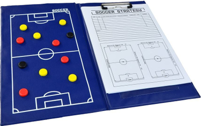 Bordë taktike magnetike futbolli NO10 VCCBM-S91620, format A4, me magnetë, blu