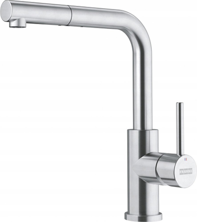 Rubinet lavamani Franke Smart Glenda FC 6986.501, me grykë tërheqëse, çelik inox