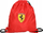 Çante sportive Ferrari Gym Bag, me litar shpine, e kuqe me të zezë