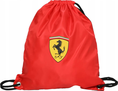 Çante sportive Ferrari Gym Bag, me litar shpine, e kuqe me të zezë