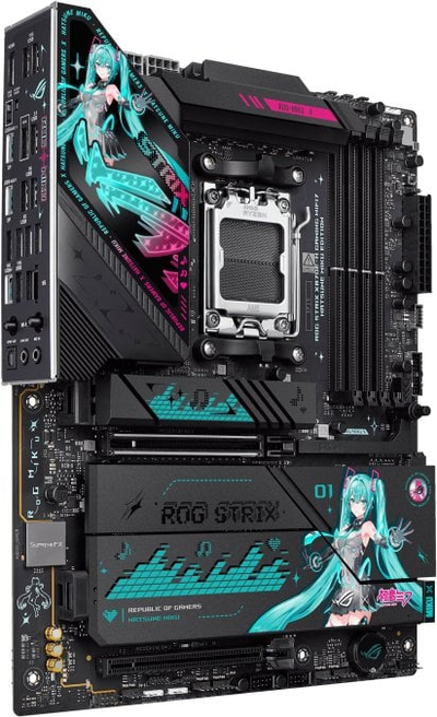 Pлоча ASUS ROG STRIX X870E H GAMING MIKU WIFI7, AMD X870E, DDR5, ATX