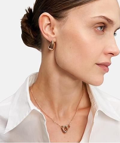 Vathë për femra Tamaris Organic Shapes Tear Drop TJ-0602-E-22, të artë rozë