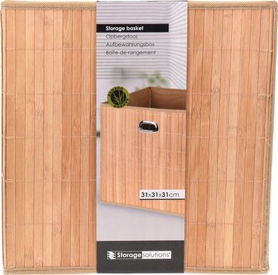 Кутија за организирање Storage Solutions Bamboo, 31x31 cm, природна боја
