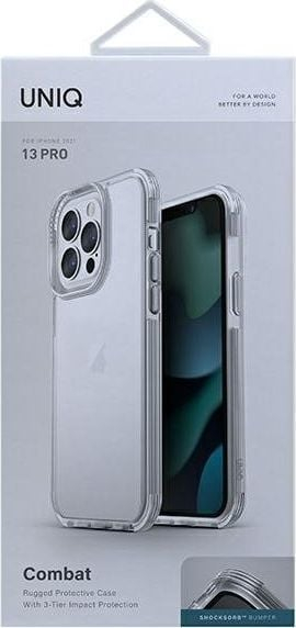 Mbrojtëse telefoni Uniq Combat për iPhone 13 Pro, 6.1", transparente