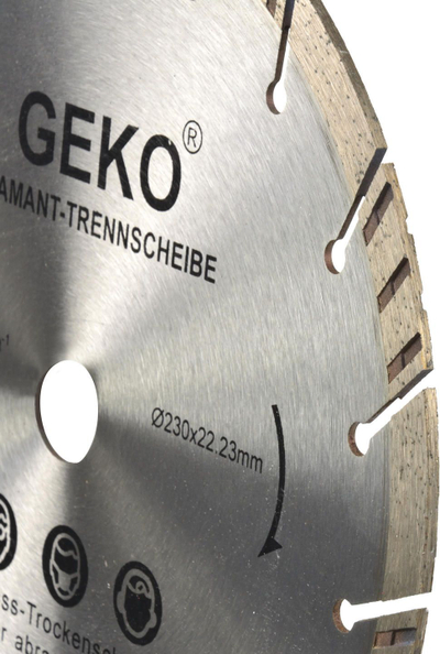 Диск дијамантски Geko G00223, 230mm, дупка 22.2mm, сив