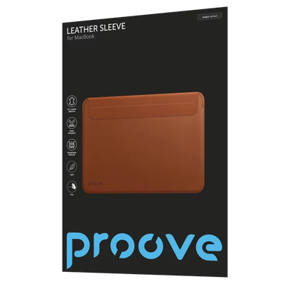 Mbështjellëse Leather Sleeve për MacBook Proove 15.4″ / 16.2″, kafe