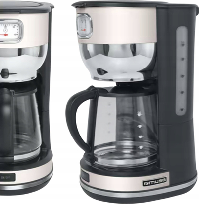 Aparat kafeje me filter MUSE MS-220SC, me depo uji, i vogël në përmasa, i zi