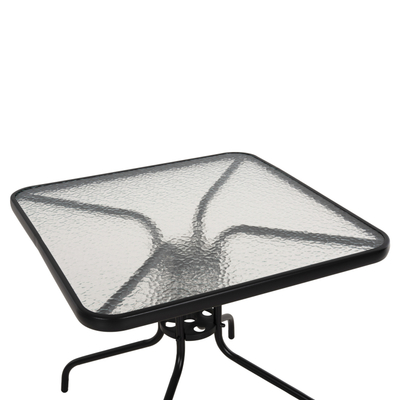Tavolinë katrore jashtë Figo 80×80×71 Hcm (HM5972.03), zezë