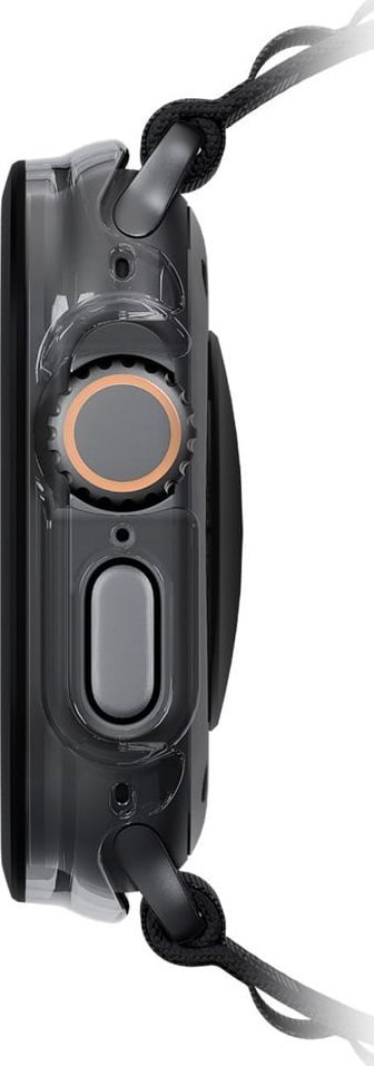 Mbrojtëse Uniq Voute për Apple Watch Ultra 49mm, xham i fortifikuar, kornizë plastike, e zezë