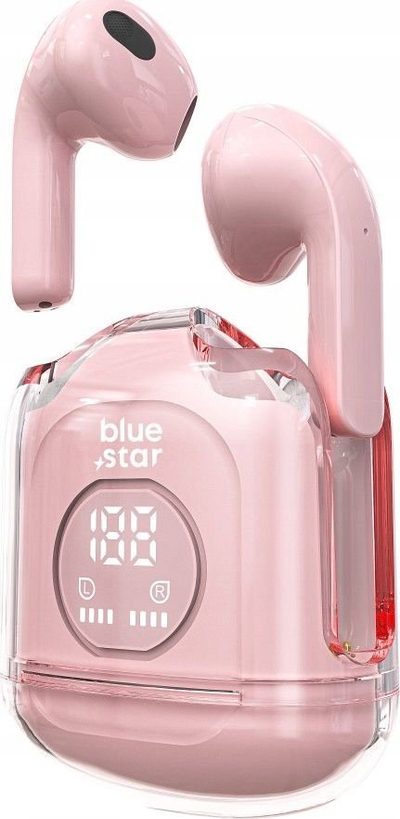 Kufje pa tela Blue Star Fi22, Bluetooth 5.3, TWS me ekran dixhital, rozë