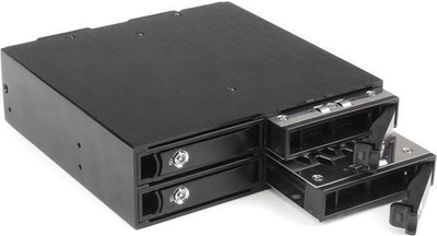 Мобилен рек StarTech 4 Bay Backplane за 2,5\" SATA SAS дискови, црн