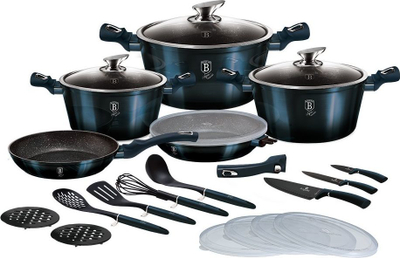 Set i tenxhereve Berlinger Haus BH-7183, 22 copë, e kaltërt e errët