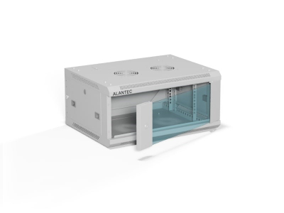 Kabinet muri Alantec 19" 4U, 600 x 450 mm, rack 19", gri