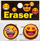 Goma rrumbullake Centrum Emojidex CE87009, 25mm, set 2 copë, shumëngjyrëshe