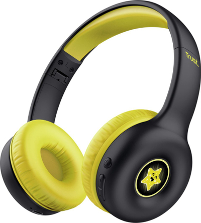 Kufje pa tela Trust NOUNA për kalamoj, Bluetooth, limit volum 85 dB, të zeza