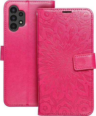 Këllëf libri OEM MEZZO për Samsung Galaxy A13 4G, mandala, me xhepa kartash, rozë