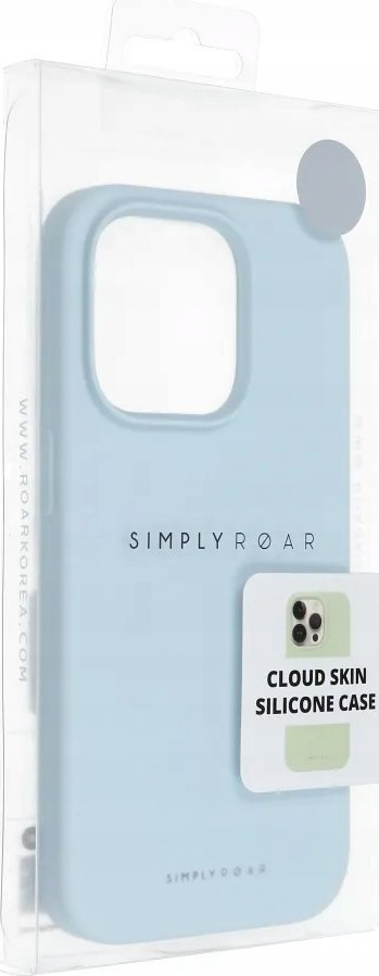 Mbulesë telefoni Roar Cloud Skin për iPhone 16 Pro Max, silikoni fleksibël, Light Blue