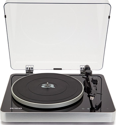 Gramafon Aiwa APX-790, belt drive, me përforcues phono, i zi