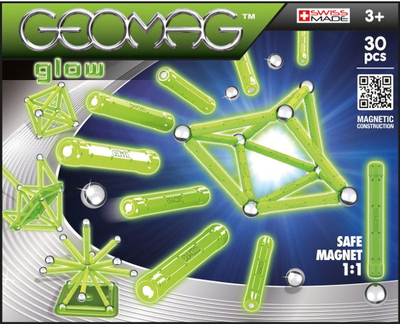 Blloqe magnetike Geomag Color Glow 20, 30 elemente