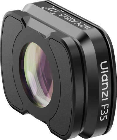 Lente gjerëkëndore Ulanzi për DJI Osmo Pocket 3, aksesor për kamera aksioni, e zezë