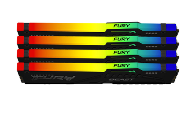 Рам меморија за десктоп Kingston FURY Beast, 128GB DDR5, 5600MT/s, RGB, црна
