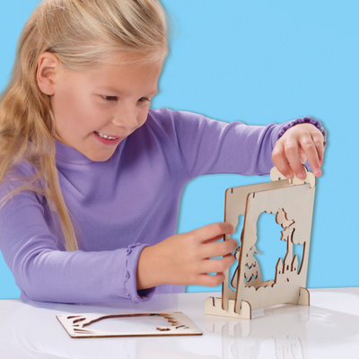 Set kreativ SES Creative 14137 Fairytale Shadow Box, ndrit në errësirë, i verdhë