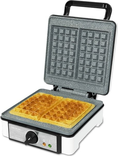 Aparat për waffle Cecotec Fun Gofrestone Double, 1200W, dyfishe, gri