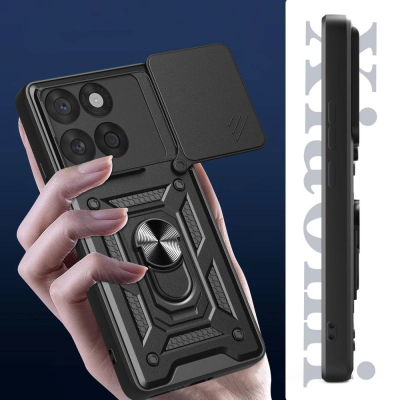 Заштитна маска Tech-Protect Camshield Pro за Motorola Moto Edge 60 Fusion, прстен 360°, капак за камера, црна