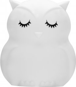 Ноќна ламба Redleaf Silly Owl, силикон, LED RGB, бела