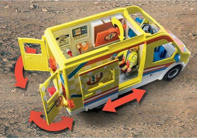 Set lojërash Playmobil Ambulance 71202, me drita, me tinguj, shumëngjyrësh