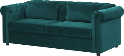Divan-krevat Beliani Chesterfield, kadife, dopio, jeshil
