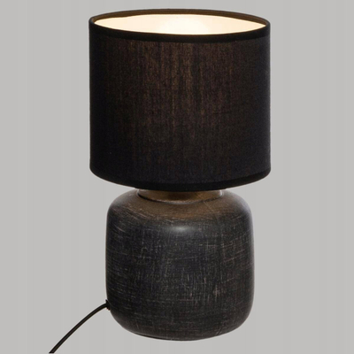 Lampë tavoline Cyld Black, 26.5 cm, PVC edhe pambuk, e zezë