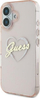 Mbulesë telefoni Guess GUHCP16SHCHGSPP, për iPhone 16 6.1", hardcase IML Heart, rozë