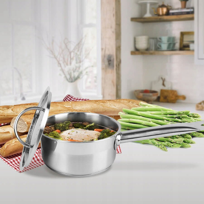 Tigan salcash Maestro MR3511-14S, 0.75L, 14cm, inox argjendtë