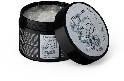 Xhel ndërtues për thonj Allepaznokcie Shine Like a Diamond, 15g, efekt shkëlqyes, vetë nivelues