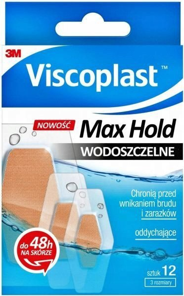 Plastera Viscoplast Max Hold Waterproof, rezistente ndaj ujit, 12 copë, bezhë