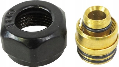 Fiting kompresioni Varioterm PEX FI 3/4" x 16x2, për tuba Alu PEX, i zi mat