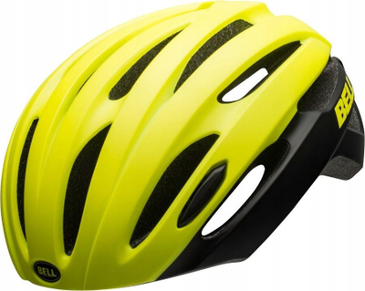 Helmeta rrugore Bell Avenue Road, unisex M L 53 60 cm, hi viz e zezë