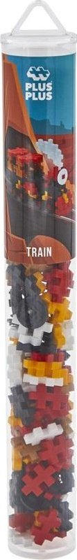 Set konstruktiv Plus Plus Tube Basic Train, 100 elemente, shumëngjyrësh