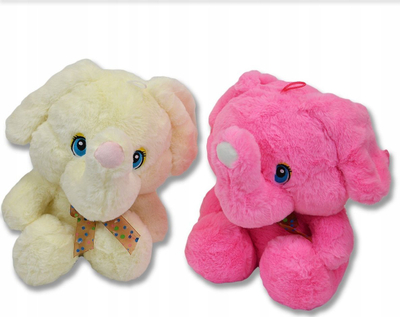 Lodër pelushi elefant Sun Day, 31cm, me fjongo, gri