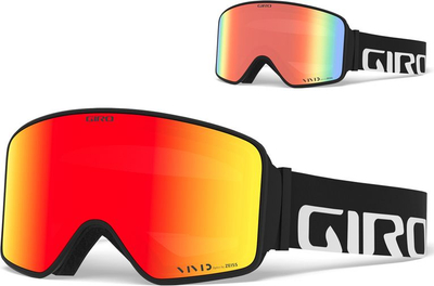 Syze ski Giro Method me lente Vivid Ember Infrared, që shkojnë me helmetë, ngjyrë e zezë